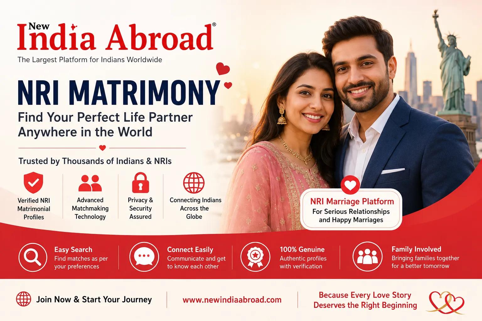 NRI Matrimony Site: Find Verified Indian